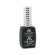 Top Coat reflectorizant Disco Silver pentru unghii, fara strat de dispersie, argintiu, 12ml