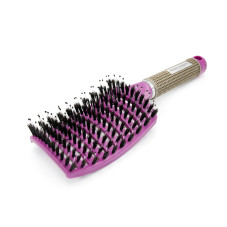 Щётка плоская c натуральной щетиной Global Fashion 1501 violet