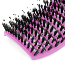 Щётка плоская c натуральной щетиной Global Fashion 1501 violet