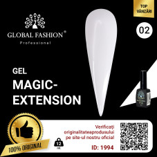 Gel UV pentru constructie, Magic Extension 12 ml, alb 02