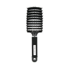 Flat brush with natural bristles Global Fashion 1501 black