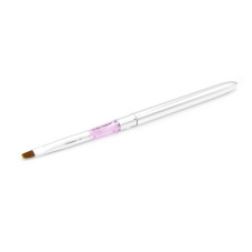 Pensula cu varf drept, par artificial, pentru aplicare gel UV, Nr.4