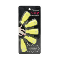 Clipsuri pentru indepartarea ojei semipermanente set 5 buc - Yellow