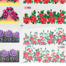 Water based stickers flowers 3
