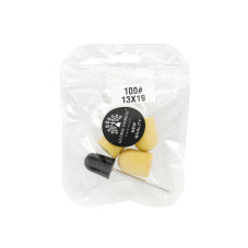 Cap set (3 pcs.) and rubber nozzle, size 13*19 mm, #100 yellow