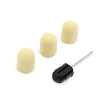 Cap set (3 pcs.) and rubber nozzle, size 13*19 mm, #100 yellow