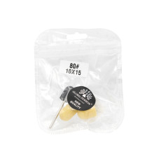 Cap set (3 pcs.) and rubber nozzle, size 10*15 mm, #80 yellow
