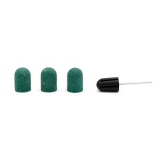 Set suport si 3 bucati smirghel rezerva pentru freza unghii, 16*25mm, verde, granulatie 120