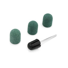 Cap set (3 pcs.) and rubber nozzle, size 13*19 mm, #80 green