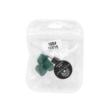 Cap set (3 pcs.) and rubber nozzle, size 10*15 mm, #100 green