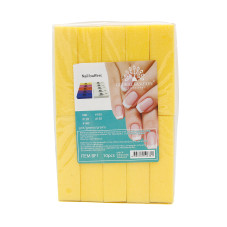 Buffer pentru unghii, Global Fashion, granulatie 80, culoare galbena