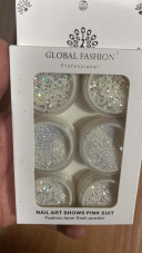 Декор для дизайна ногтей, Global Fashion набор №09, 6 шт.