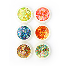 Nail decor, kamifubuki, mix colors, 6 colors