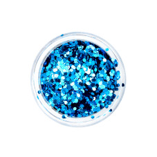 Nail decor, small hexagons, 12 colors