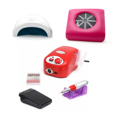 Kit of nail lamp, manicure and pedicure machine, extractor nails, super price Kit of nail lamp, manicure and pedicure machine, extractor nails, super price