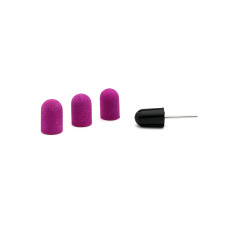 Set suport si 3 bucati smirghel rezerva freza electrica unghii, 16*25mm, lilac, granulatie 120