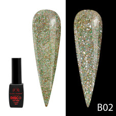 Гель лак Disco Gel Polish, Global Fashion, светоотражающий, 8 мл B02