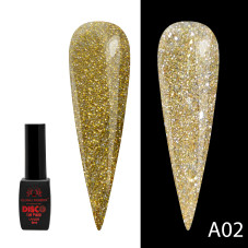 Гель лак Disco Gel Polish, Global Fashion, светоотражающий, 8 мл A02