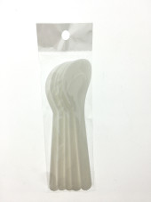 Plastic spatulas 5 pcs, white