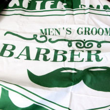 Пеньюар для стрижки Barber shop, зелёный