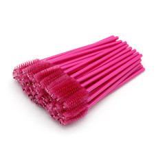 Straight spiral brushes 50 pcs., dark pink