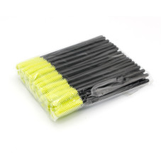 Set de 50 periuțe pentru extensii de gene, verde/negru