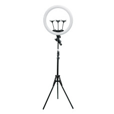 Lampa circulara cu trepied, Led MJ-45, conectare USB, suport telefon, telecomanda selfie