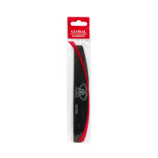 Pila unghii G11 Global Fashion, semiluna, neagra, granulatie 80/80
