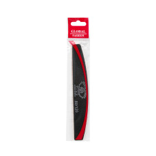 Pila unghii G11 Global Fashion, semiluna, neagra, granulatie 80/120