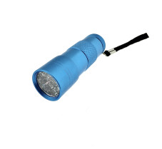 LED лампа-ліхтарик для гель лаку, 9 лампочок, Колір Синій
