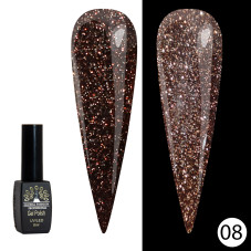 Гель лак Disco Gel Shine Spectrum, Global Fashion, светоотражающий, 8 мл 08