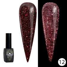 Гель лак Disco Gel Shine Spectrum, Global Fashion, светоотражающий, 8 мл 12