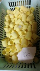 Колпачки абразива для педикюра, 16*25 мм, #120, yellow 1 шт.
