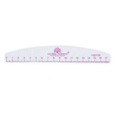 Pilă pentru unghii cu riglă, 120/150, pink, 1 buc