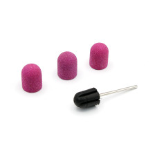 Set suport si 3 bucati smirghel rezerva pentru freza unghii, 13*19mm, liliac, granulatie 100