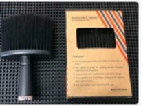 Brush for shaking off hair, in a box