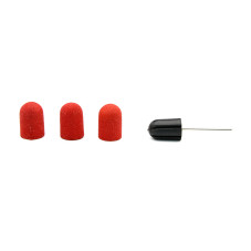 Cap set (3 pcs.) and rubber nozzle, size 16*25 mm, #120  red
