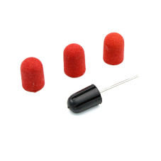 Cap set (3 pcs.) and rubber nozzle, size 16*25 mm, #120  red