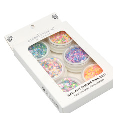 Nail Design Decor Global Fashion, set, 6 colors