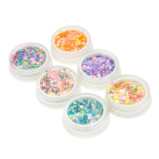 Nail Design Decor Global Fashion, set, 6 colors