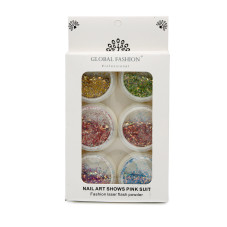 Global Fashion Nail Design Decor, Set , 6 Colors