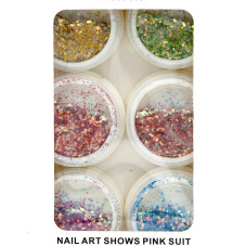 Global Fashion Nail Design Decor, Set , 6 Colors
