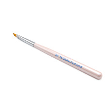 Pensula unghii cu varf diagonal, pentru gel, GF-16-6, Nr. 6, culoare roz
