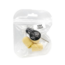Cap set (3 pcs.) and rubber nozzle, size 16*25 mm, #120 yellow