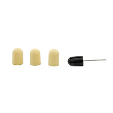 Cap set (3 pcs.) and rubber nozzle, size 16*25 mm, #120 yellow