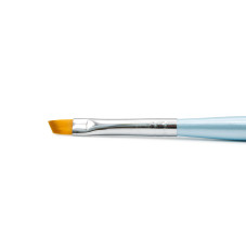 Pensula unghii cu varf diagonal, pentru aplicare gel, GF-16-8, Nr.8, albastra
