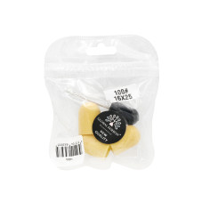 Cap set (3 pcs.) and rubber nozzle, size 16*25 mm, #100 yellow