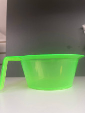 Hair coloring bowl, transparent green