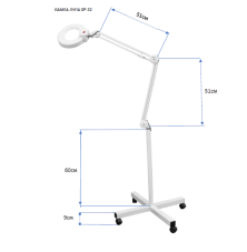 Lampa cosmetica cu lupa si roti SP-32, 24W, marire 5X