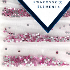 Swarovski Green Angel stones, pink, mix sizes, 720 pcs